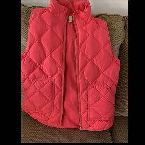 J Crew Quilted Pink Vest